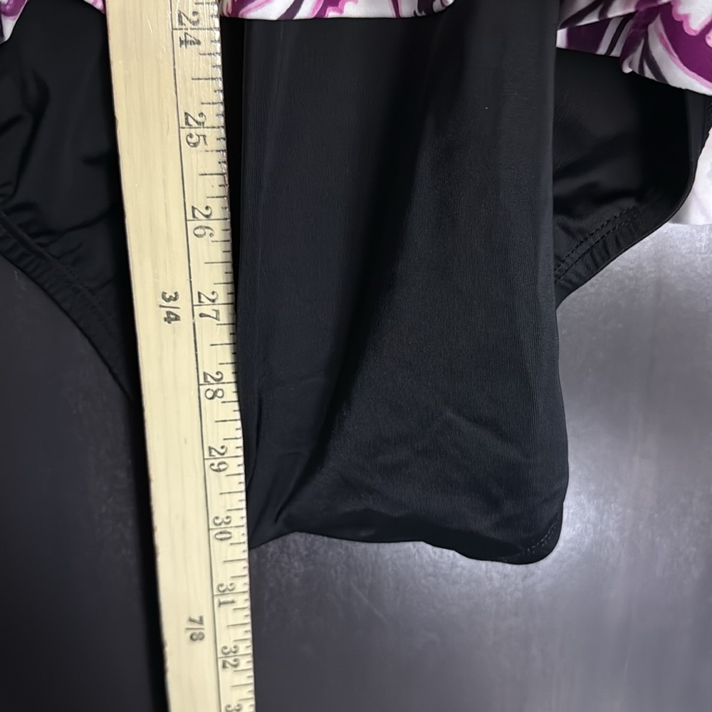 Swim Solutions NWT Magenta one piece Swim Suit Size 12 - Picture 7 of 8